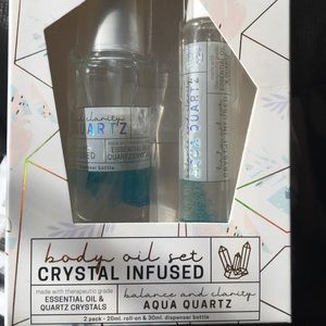 Crystal infused body oil set